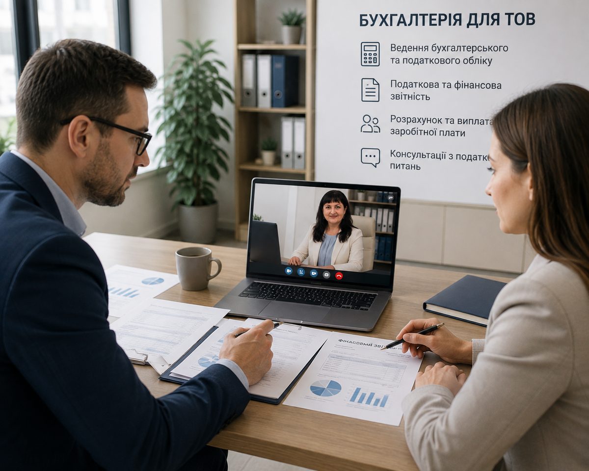 Бухгалтерія для ТОВ — команда на нараді з бухгалтером онлайн